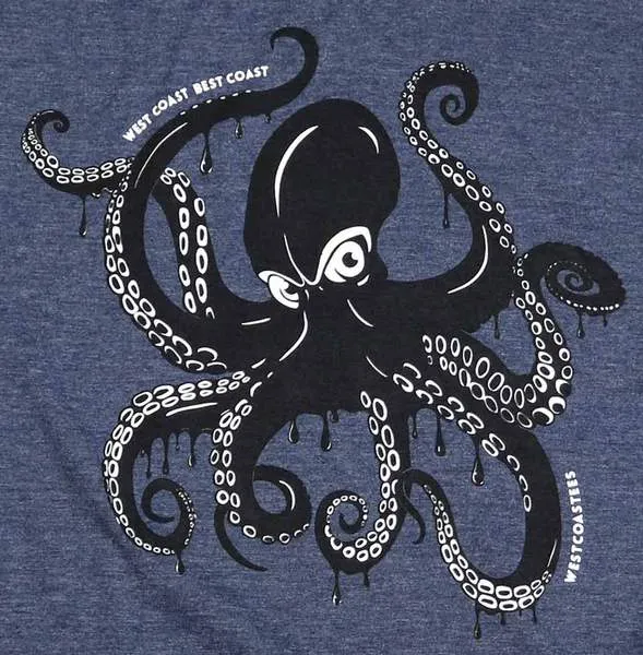 Adult Unisex Giant Pacific Octopus Graphic Tee