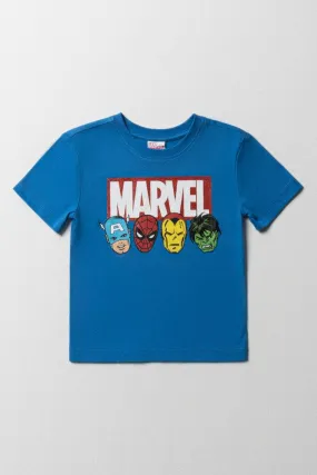 Avengers Short Sleeve T-Shirt Bright Blue