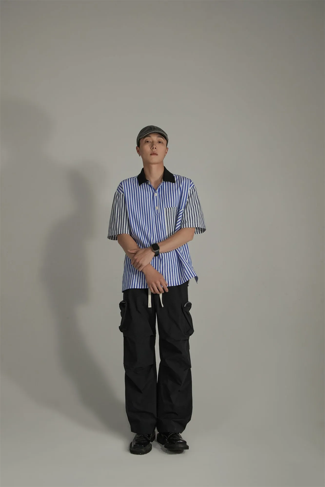 Casual Drawstring Wide Cargo Pants