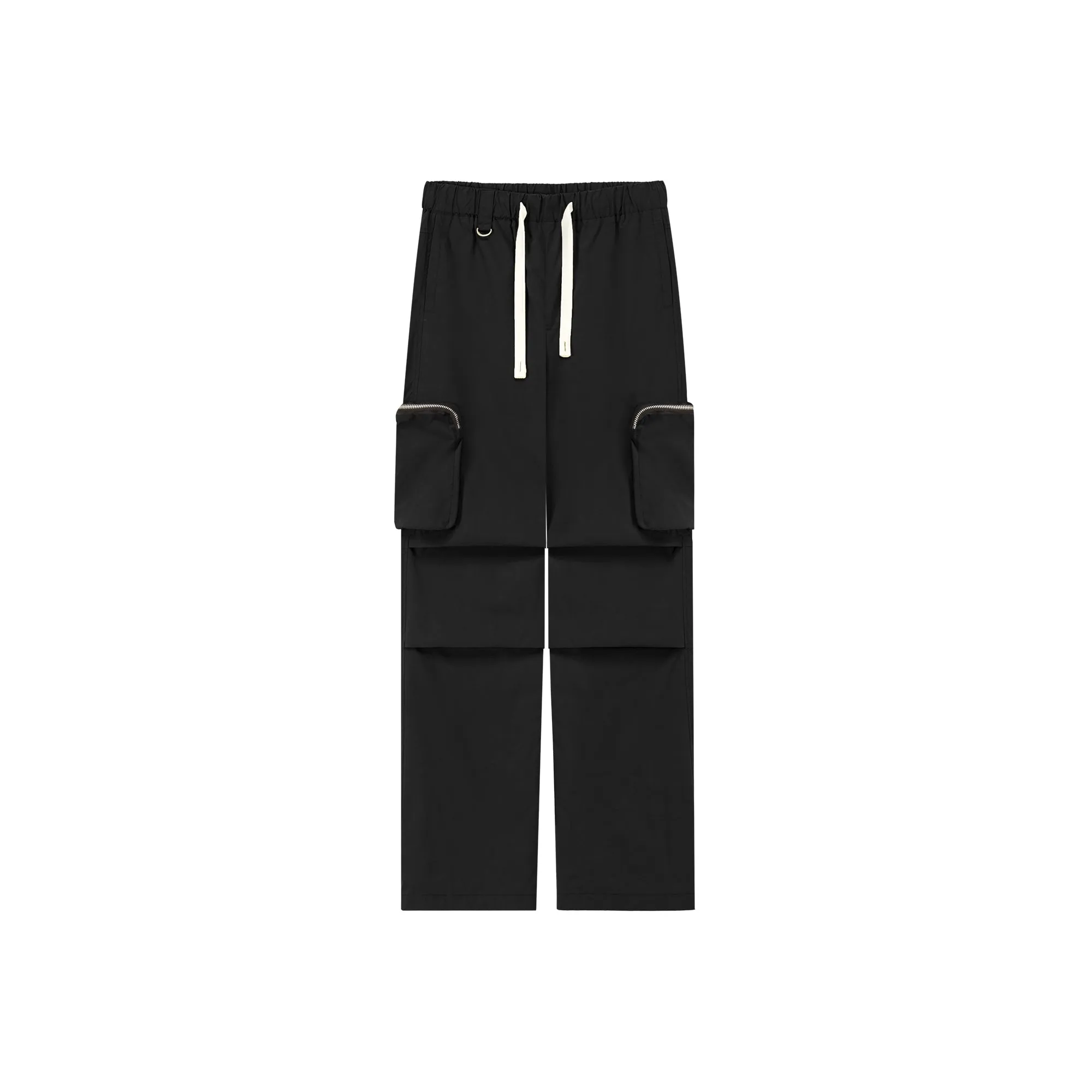 Casual Drawstring Wide Cargo Pants