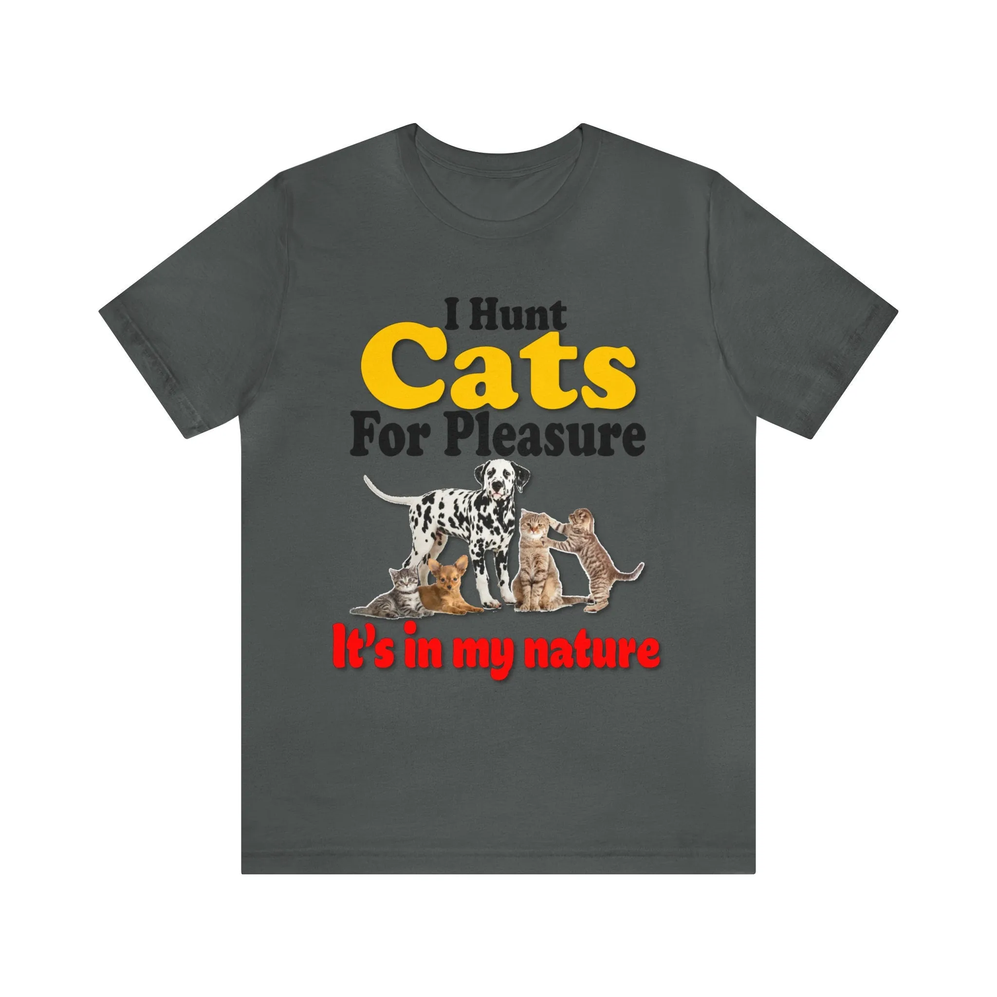 Cat hunter T-shirt Pet Cat Owners tshirts custom Prints gift for him | hunter gatherer freedom Black shirt