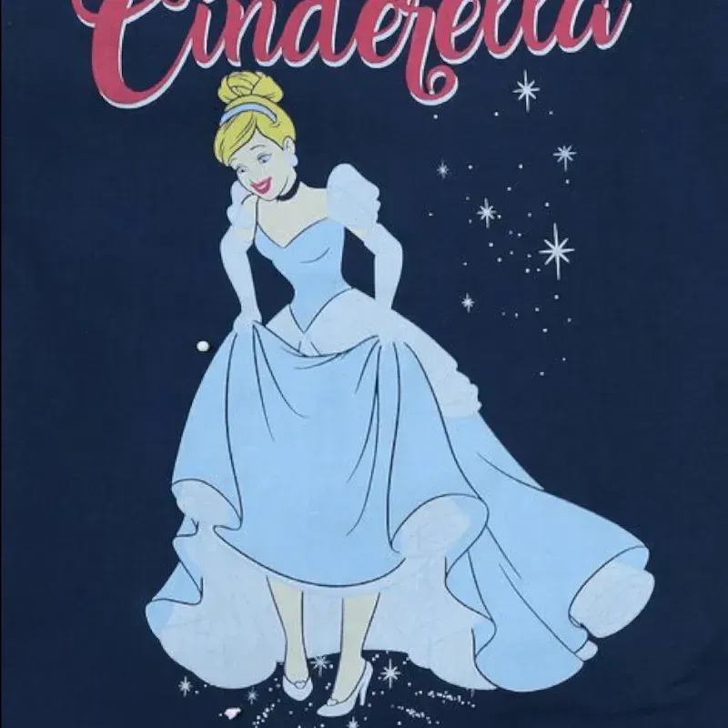 Cinderella Print Round-Neck T-shirt