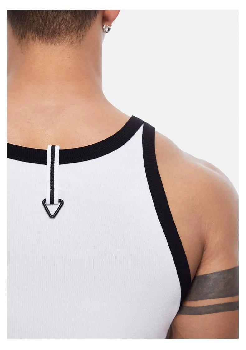 Contrast Trim Athletic Tank Top