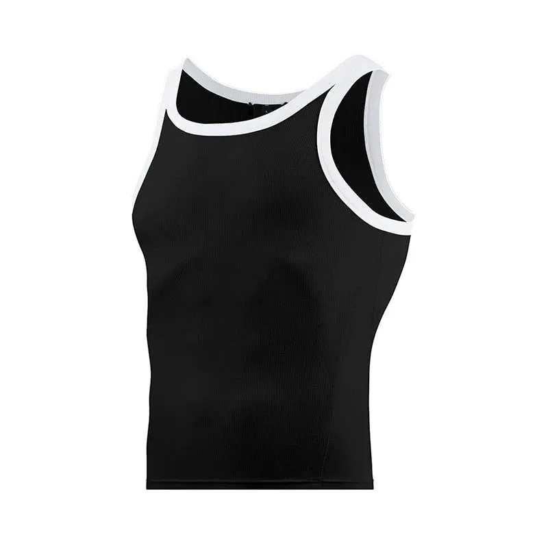 Contrast Trim Athletic Tank Top