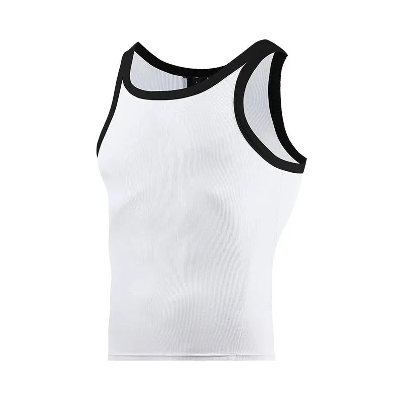 Contrast Trim Athletic Tank Top