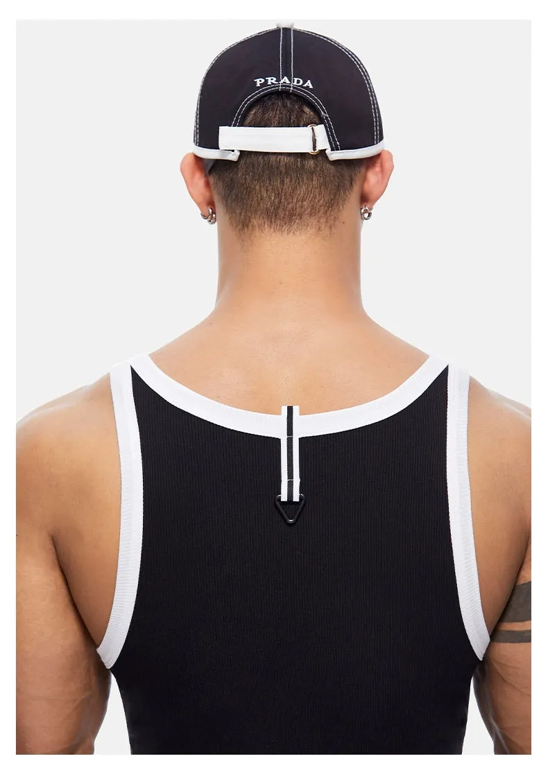 Contrast Trim Athletic Tank Top