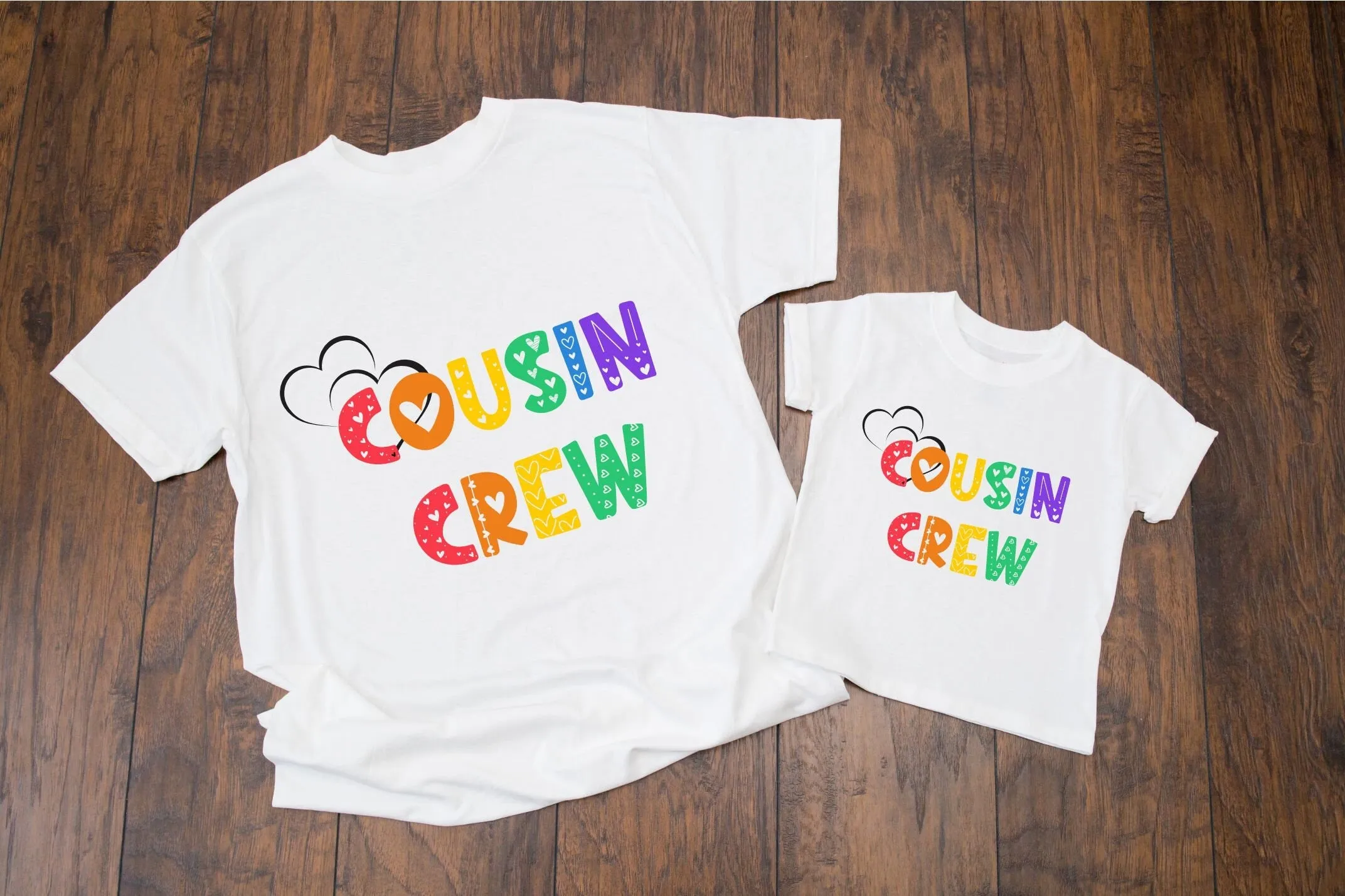 Cousins Crew Kids T-Shirt, Baby Vest, Baby Rompersuit | Matching T-shirts