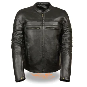 Event Leather EL1408 Men's Sporty Scooter Crossover Leather Jacket