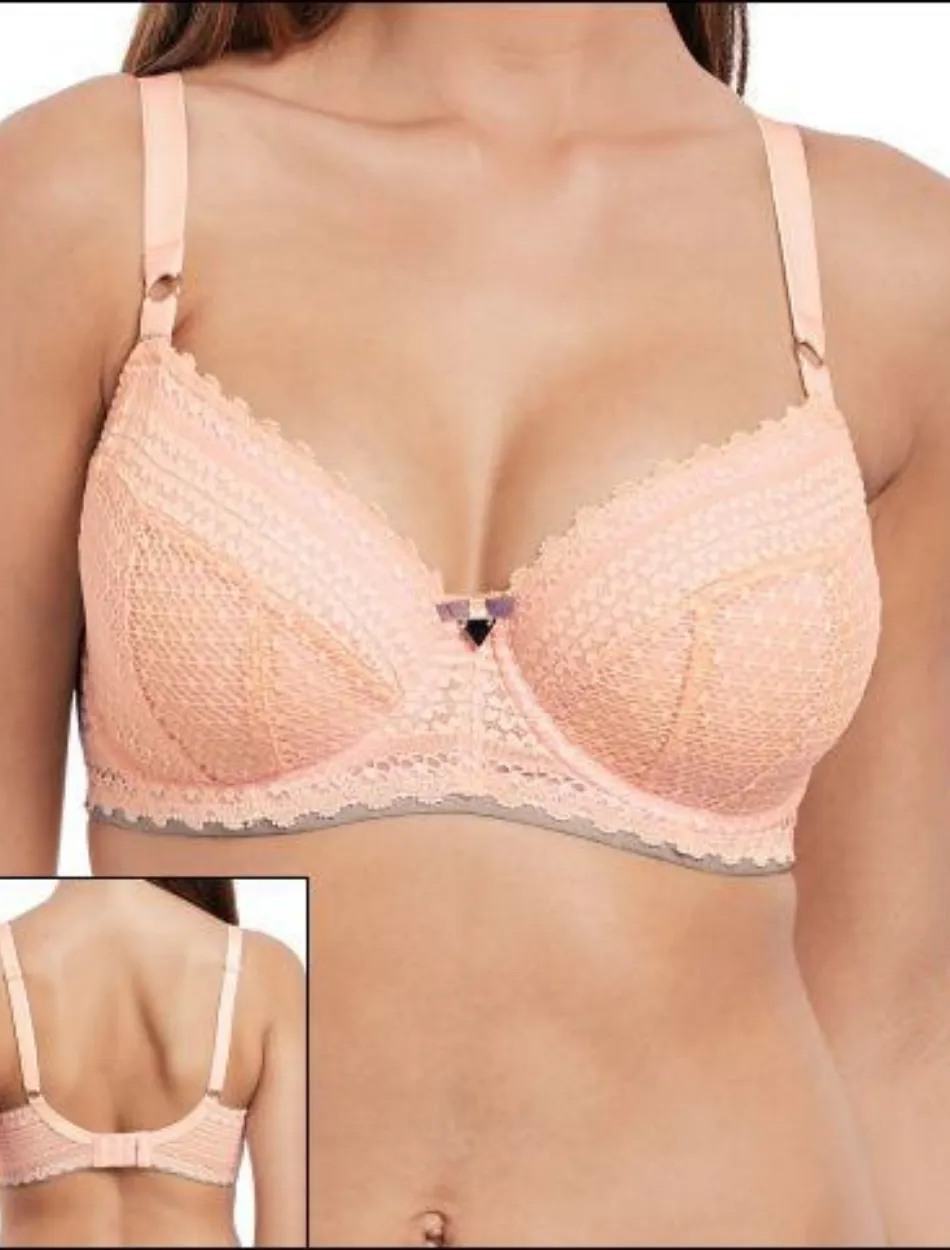 Freya Daisy Lace Underwire Balcony Bra in Blush