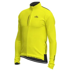 Gotlandsleden Tour Men's Hi-viz Yellow Merino Softshell Cycling Jacket