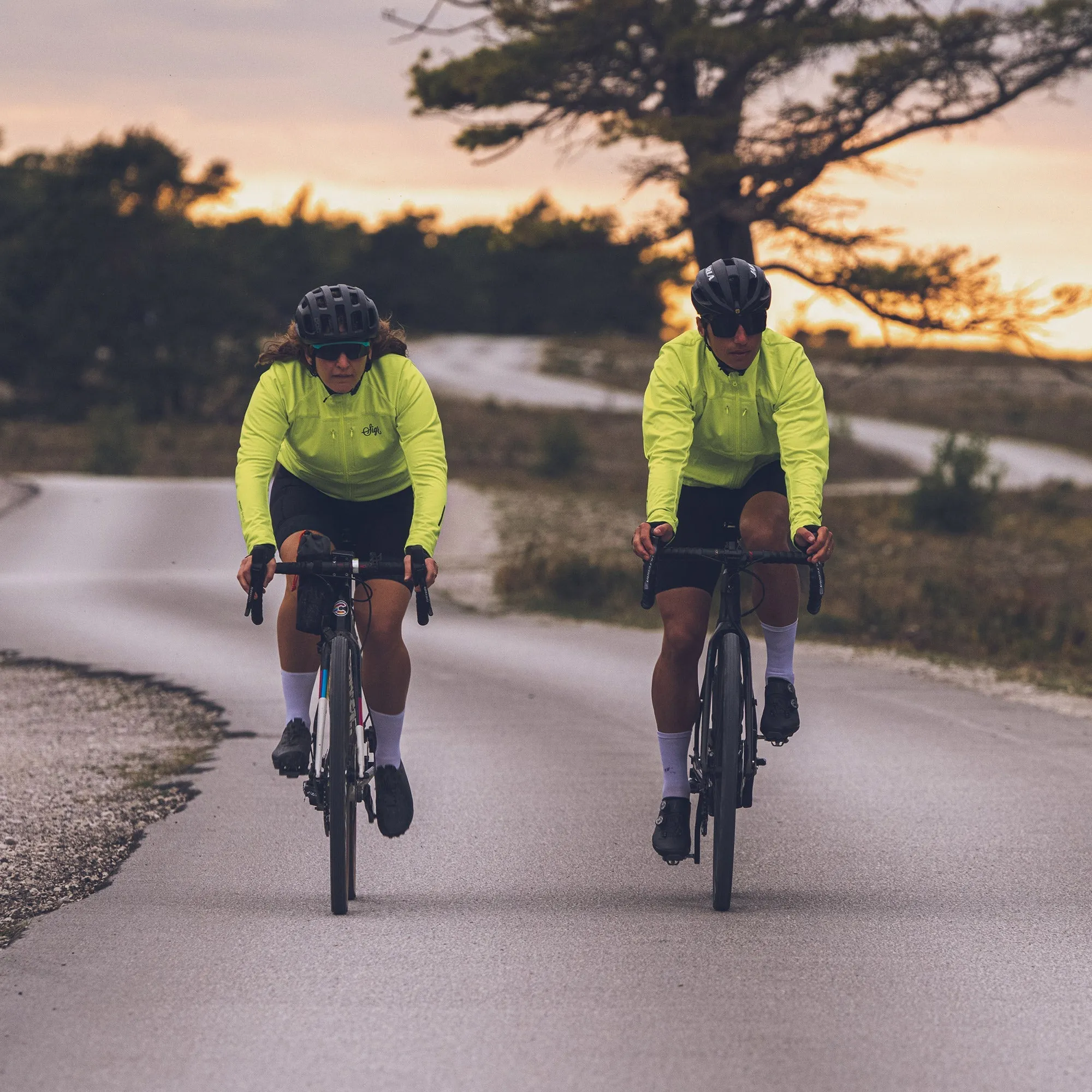 Gotlandsleden Tour Men's Hi-viz Yellow Merino Softshell Cycling Jacket