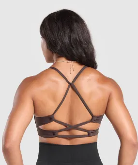 Gymshark Cross Back Bra - Heritage Brown