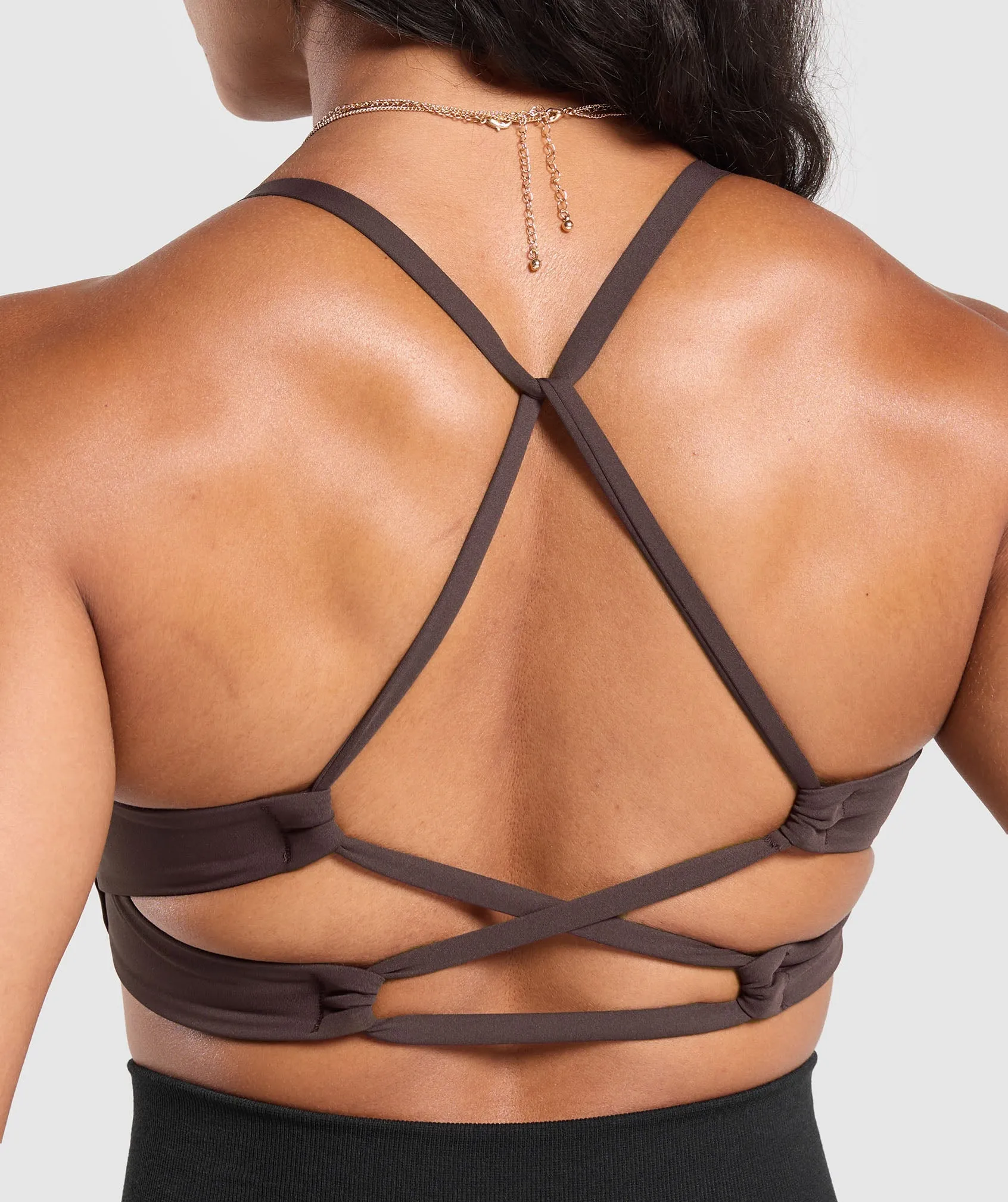 Gymshark Cross Back Bra - Heritage Brown