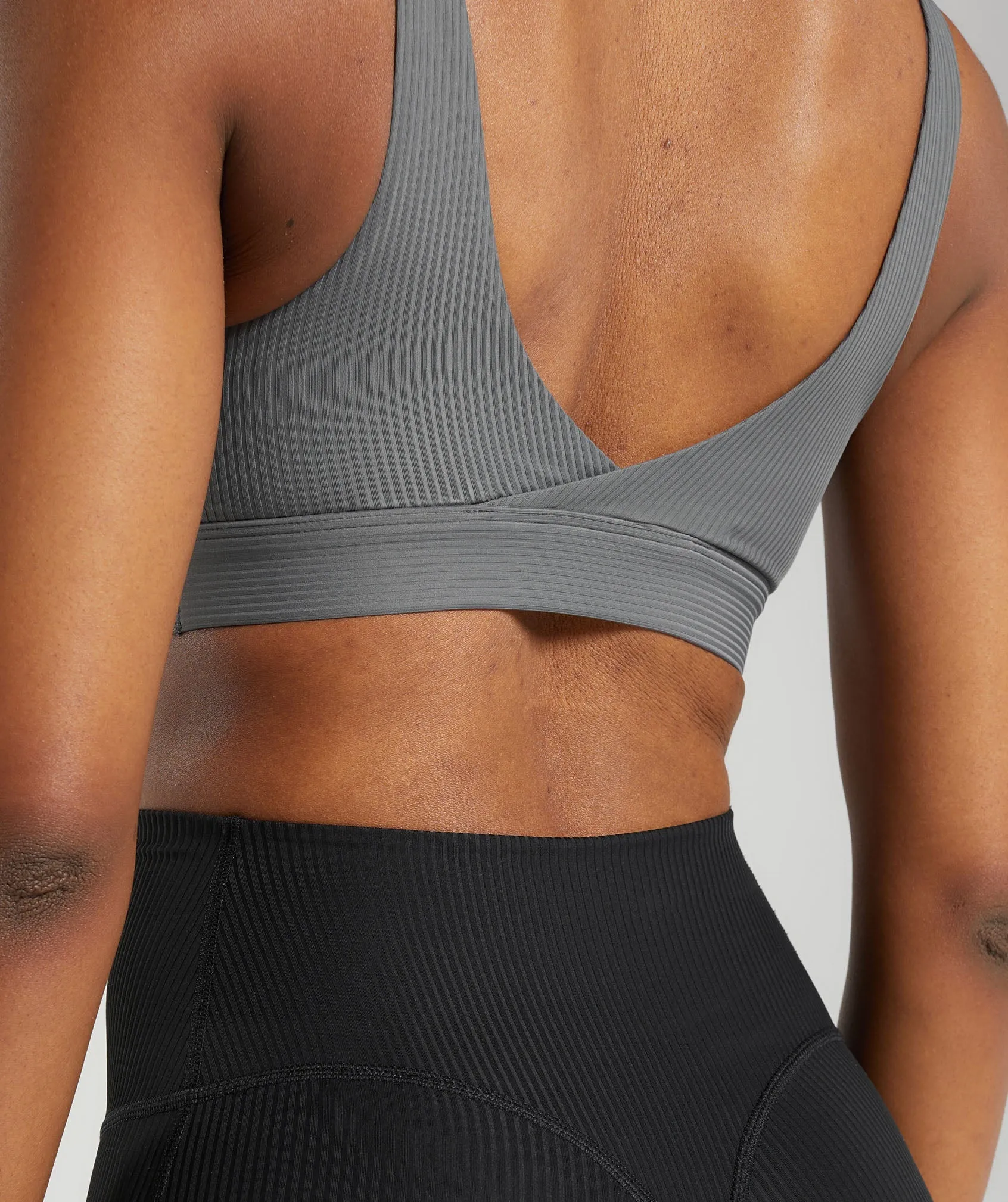 Gymshark Ribbed Sports Bra - Brushed Grey