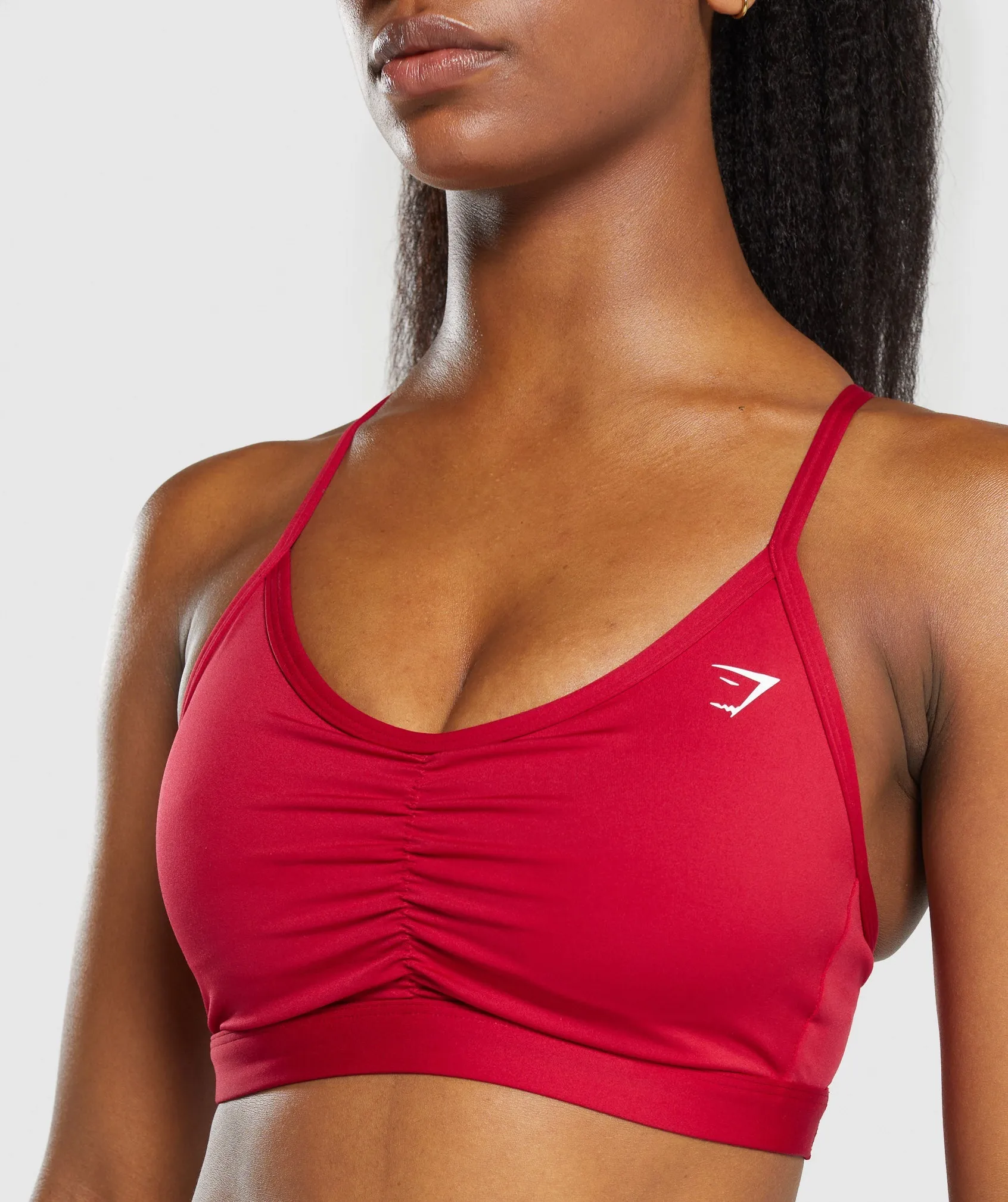 Gymshark Ruched Sports Bra - Conditioning Red