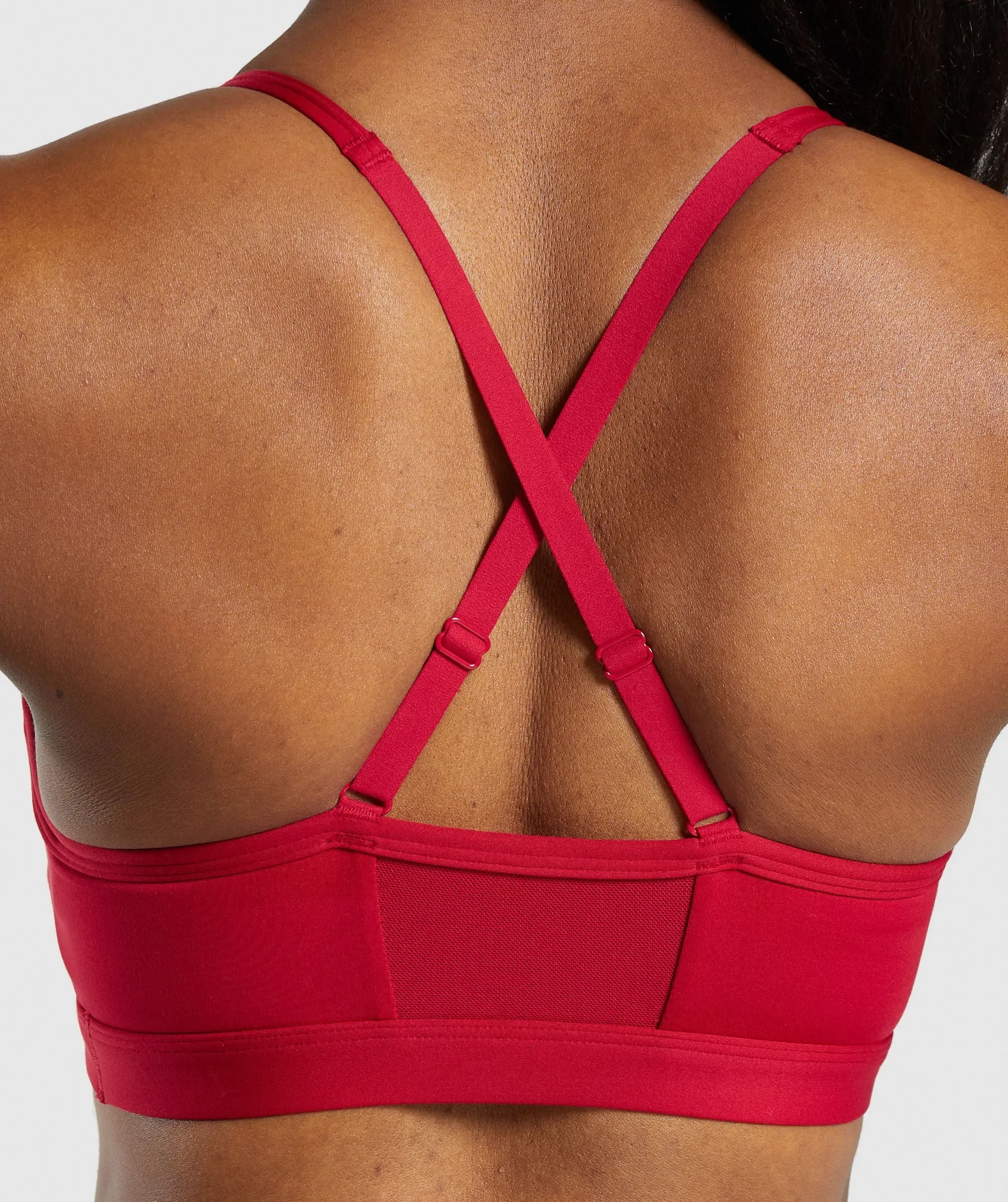 Gymshark Ruched Sports Bra - Conditioning Red