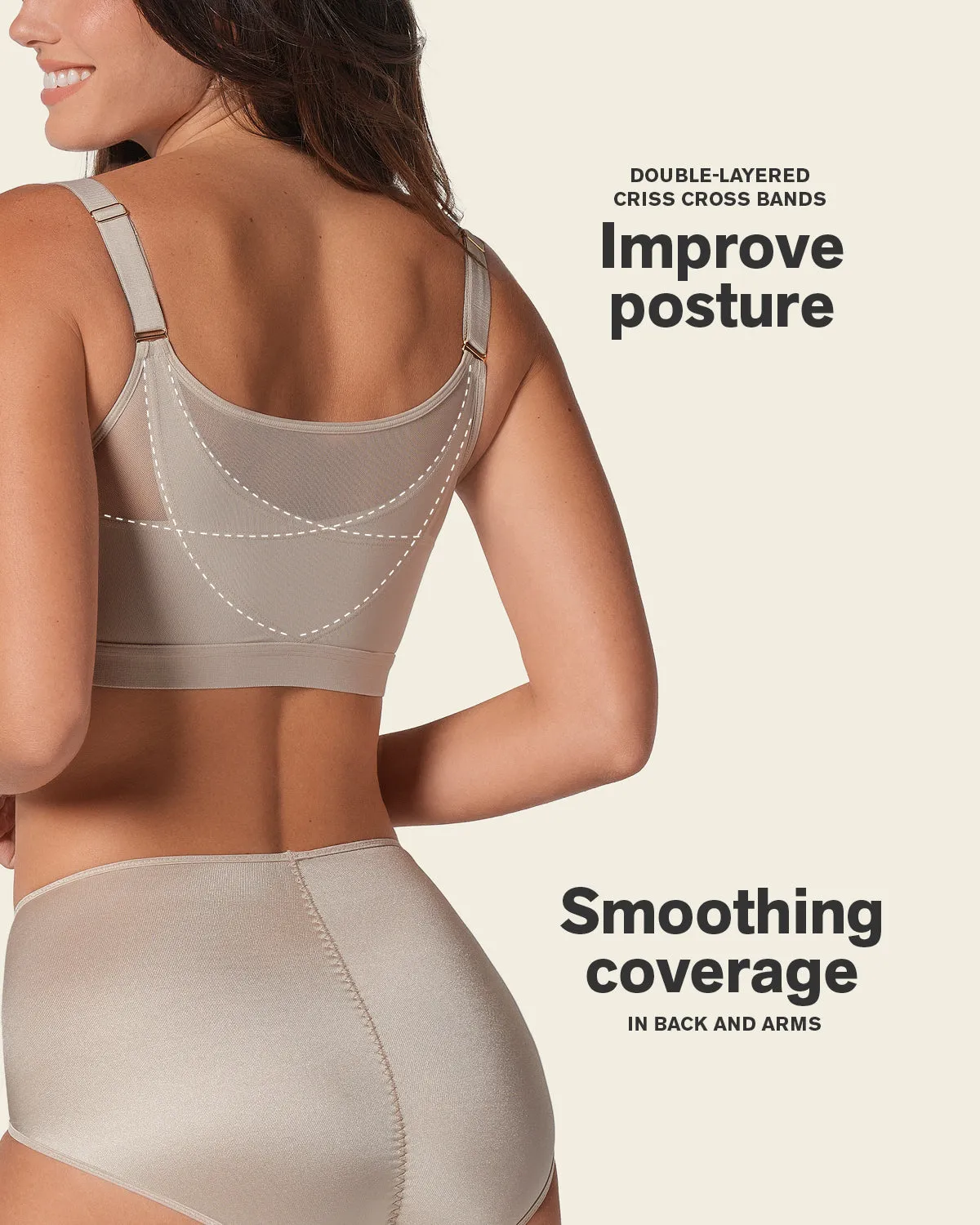 Lightly Lined Wireless Posture Corrector Bra