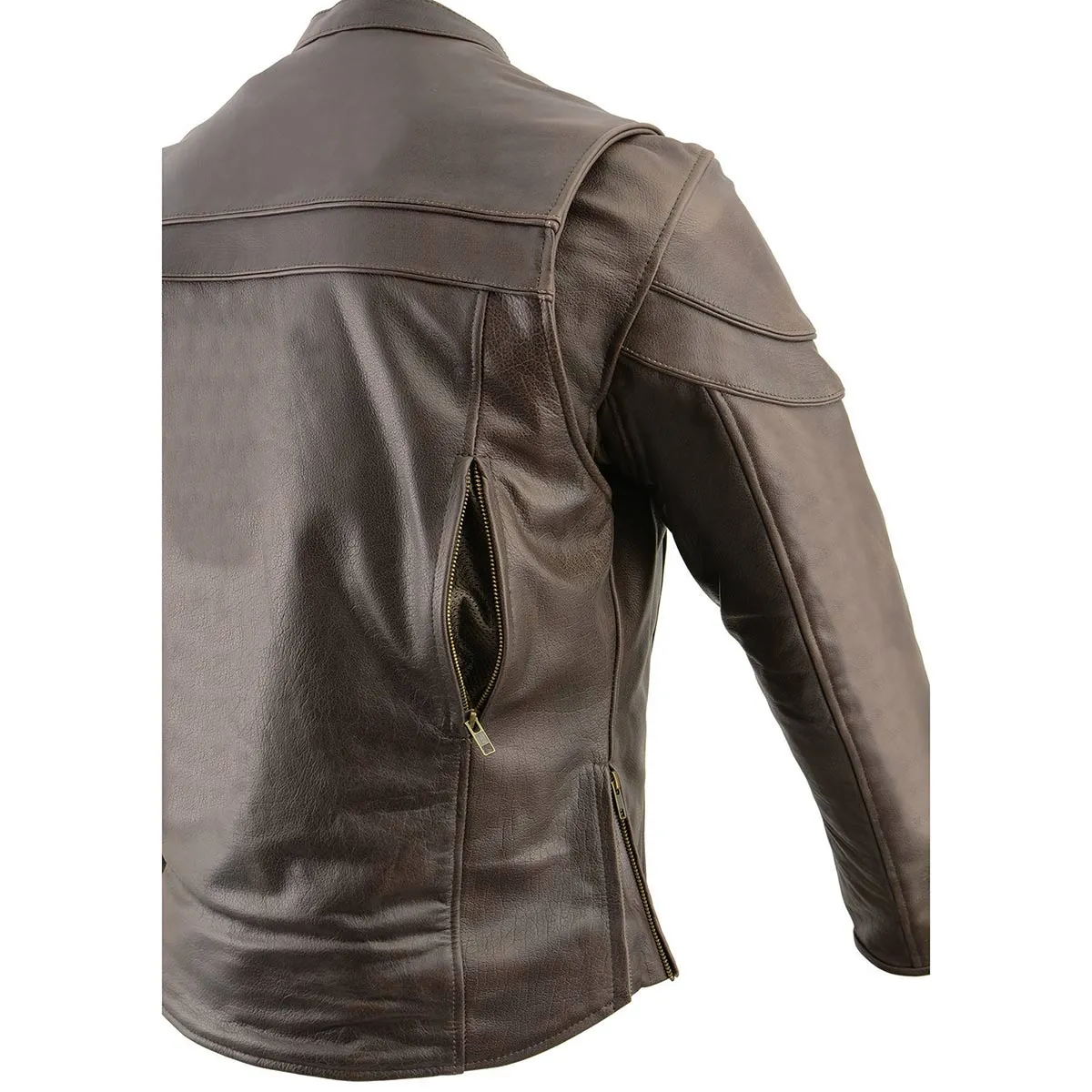 Milwaukee Leather ML1408RT Men's Retro Brown 'Savage' Sporty Crossover