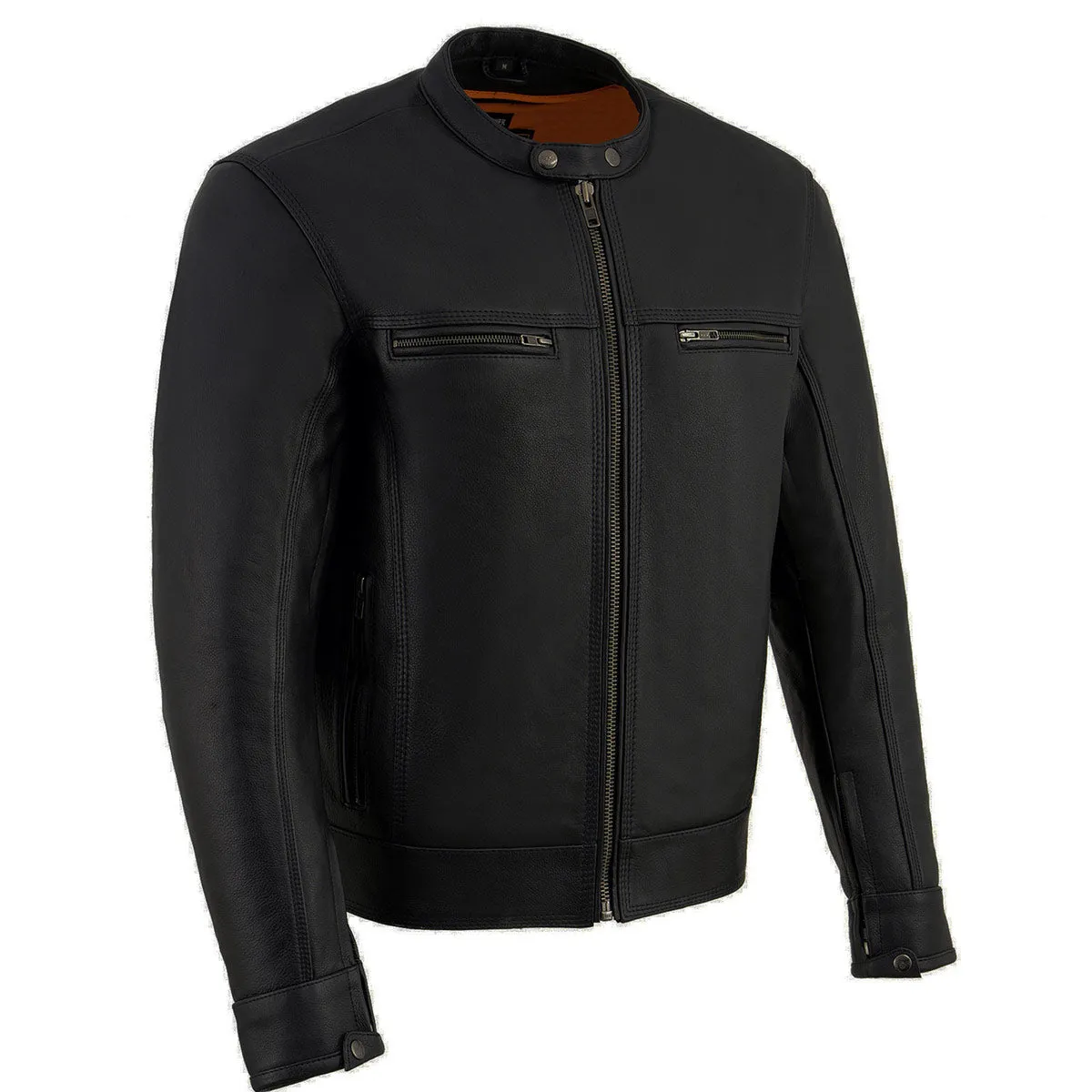 Milwaukee Leather MLM1551 Men's Black Cool-Tec Leather Sporty