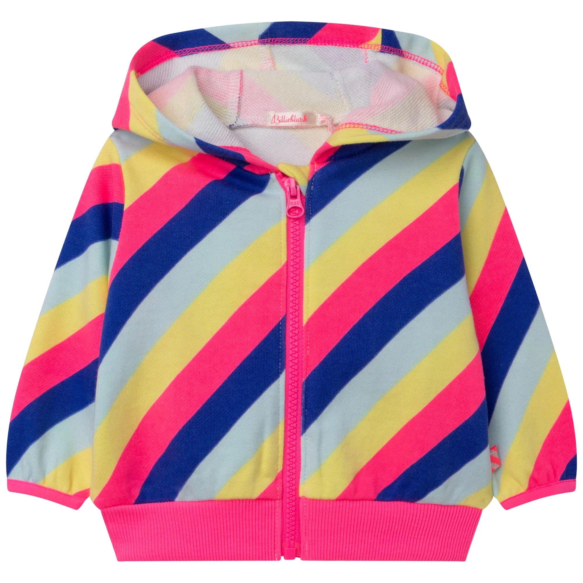 Multi Diagonal Striped Zip Up