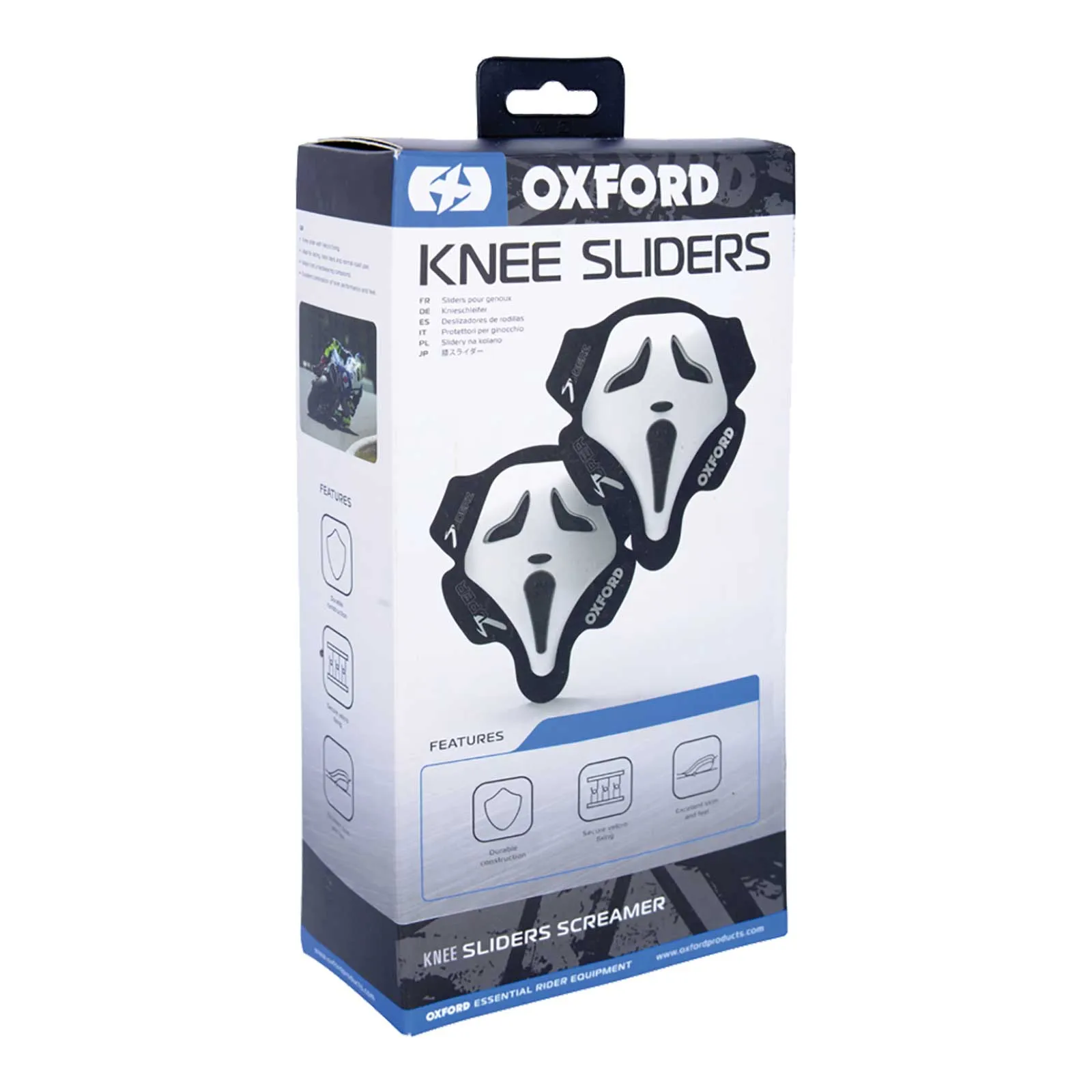 OXFORD SCREAMER KNEE SLIDERS , WHT (NEW)