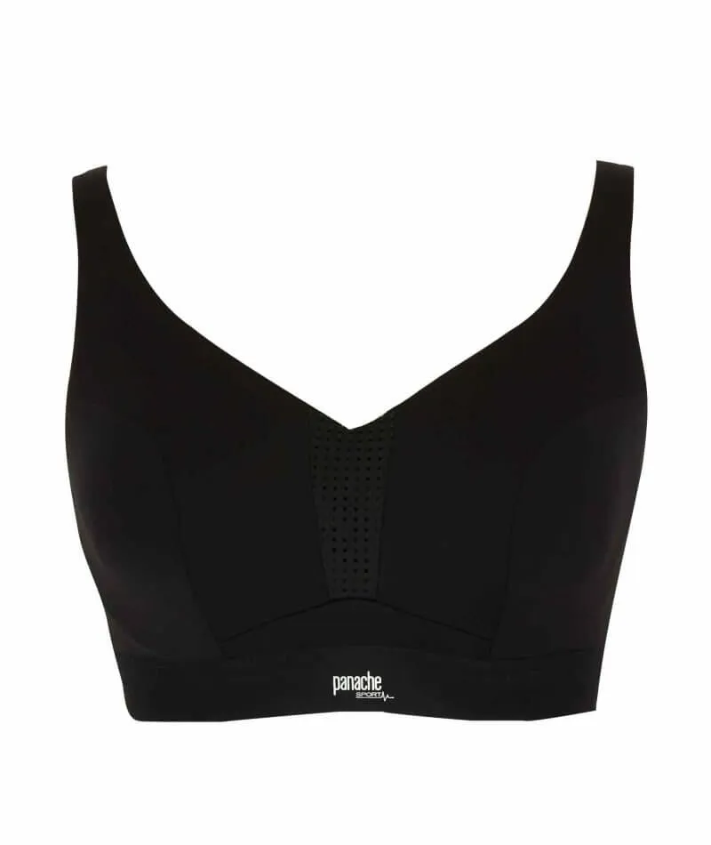 Panache Sport Endurance Ultra Perform Non Padded Underwire Sports Bra - Black