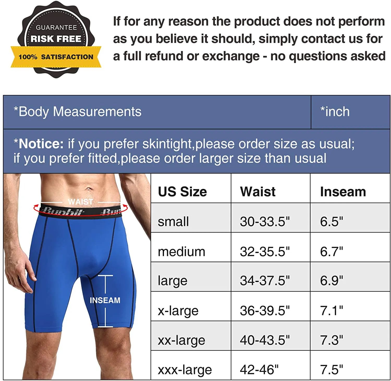 Runhit Compression Shorts for Men,Mens Underwear Spandex Shorts Workout Running