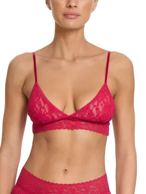 Signature Lace Padded Triangle Bralette Beet Juice Red Sale