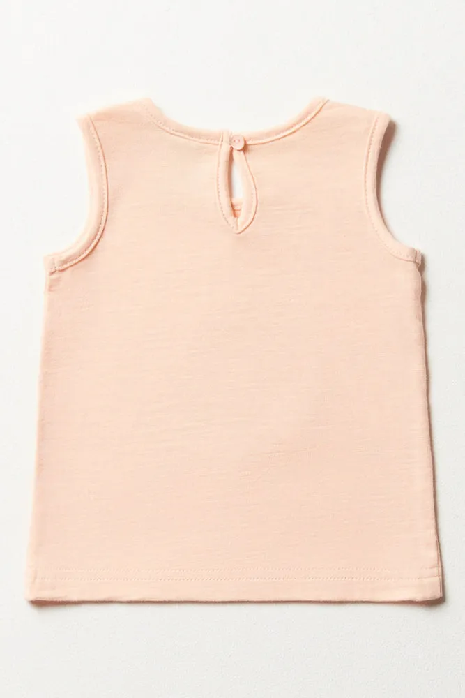 Sleeveless T-Shirt Peach