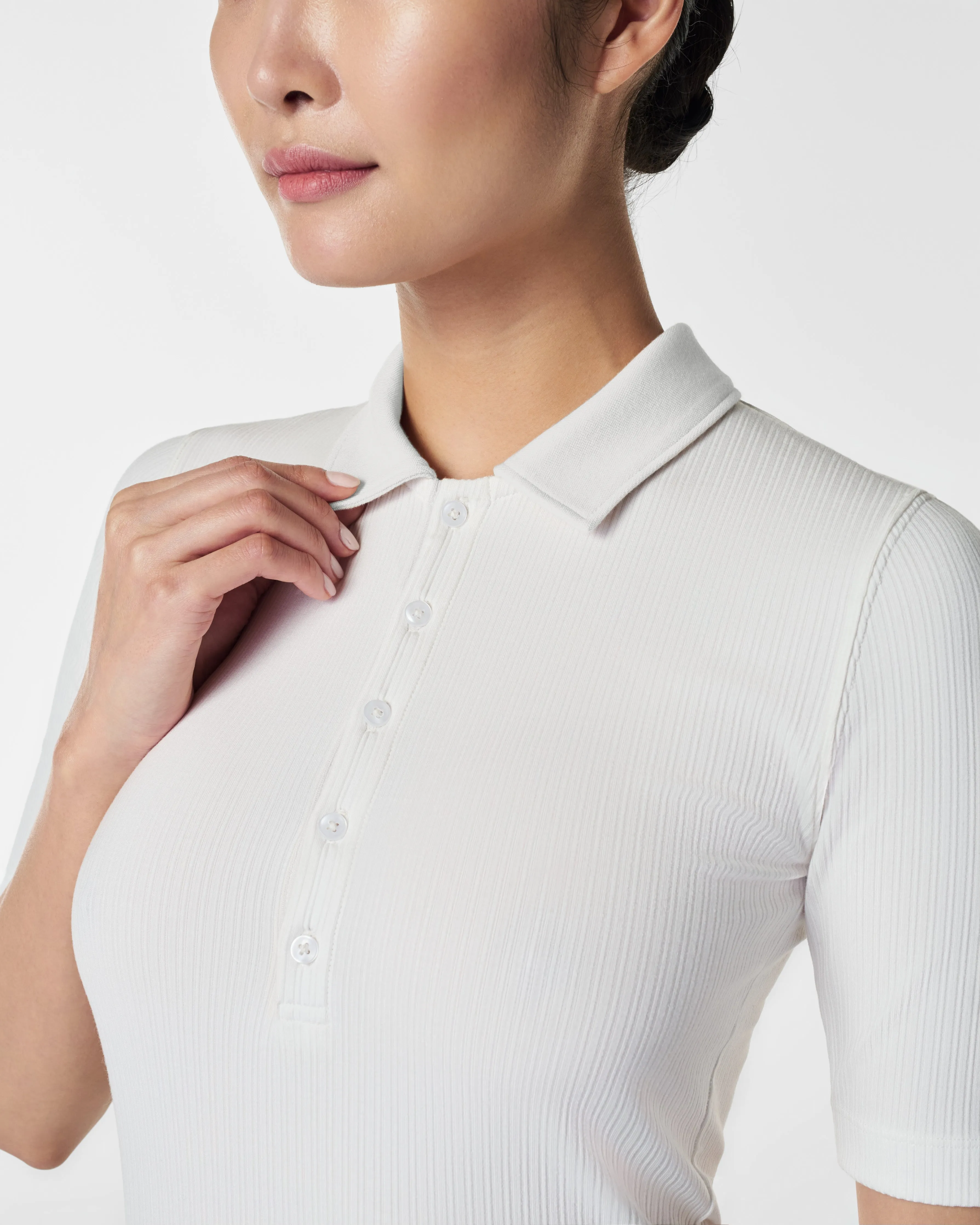 SPANX® Stretch Rib Polo Top