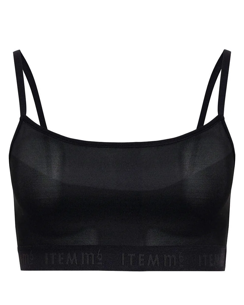 Supportive Power Mesh Bralette Black