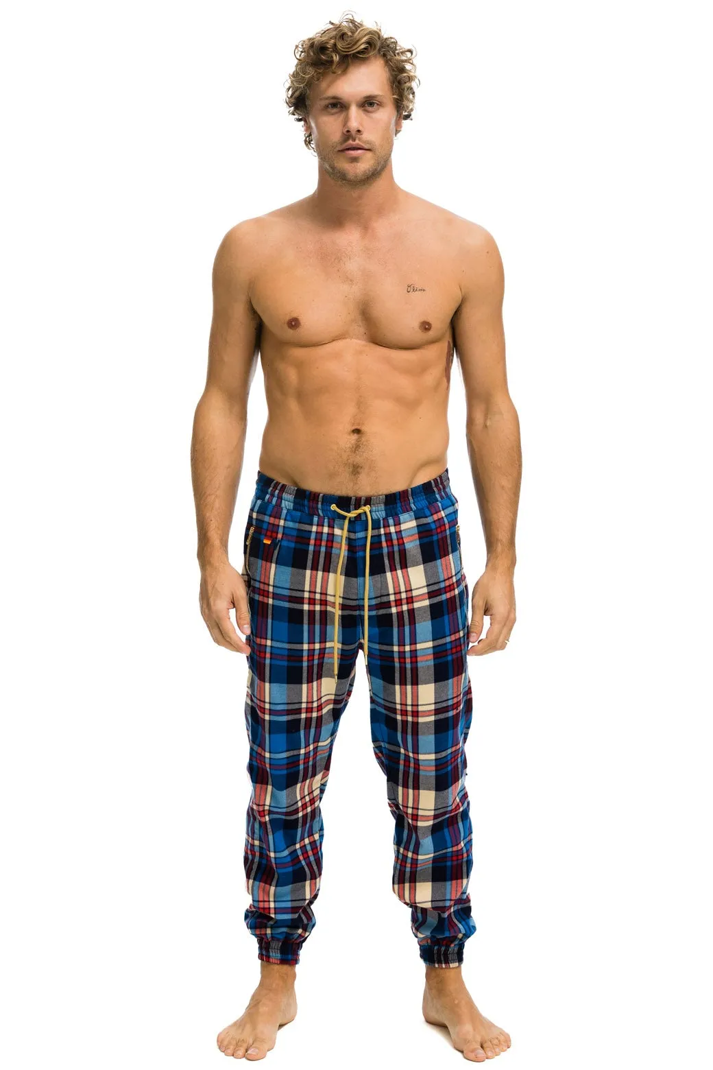 UNISEX PLAID LODGE PANT - PATRIOT PLAID