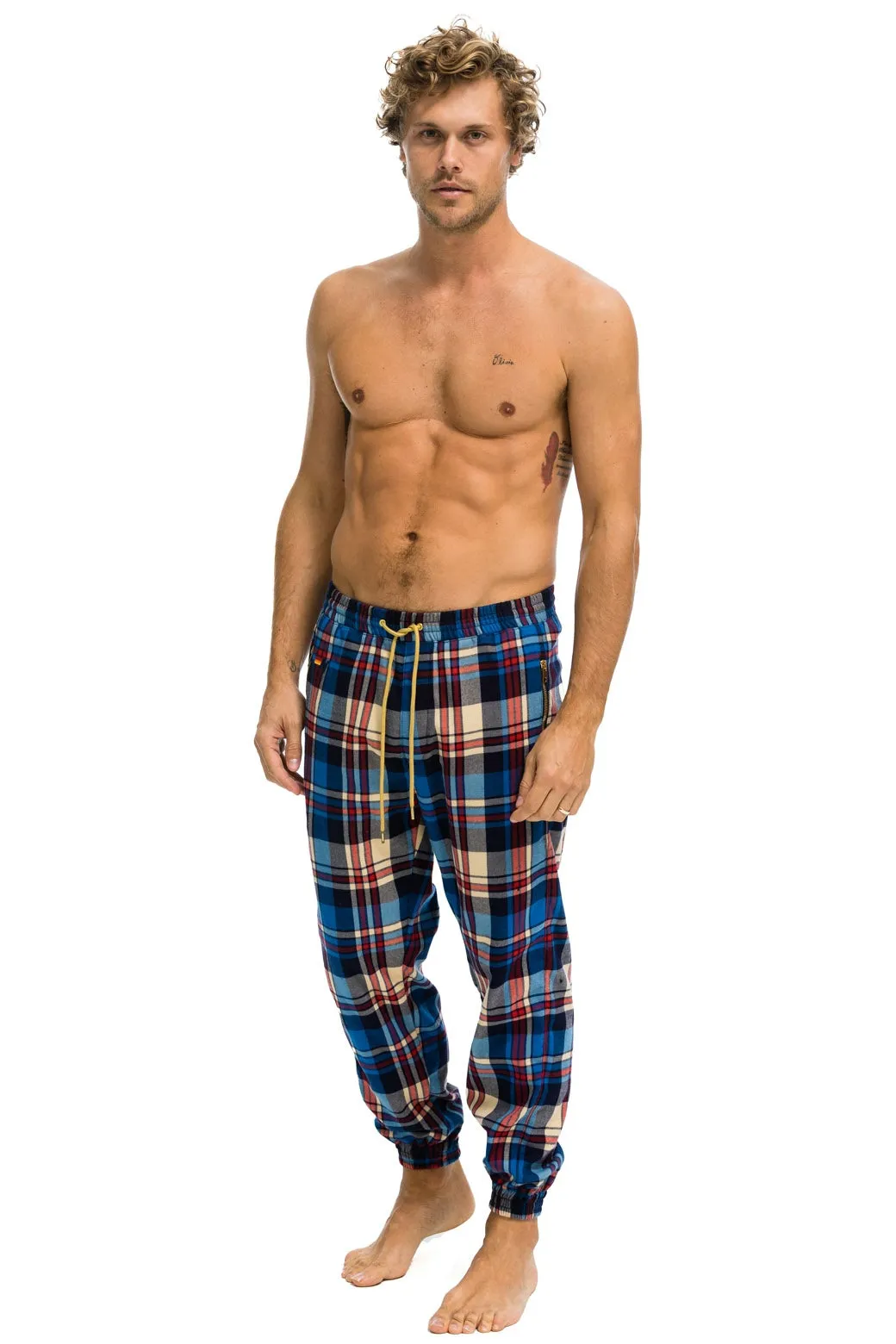 UNISEX PLAID LODGE PANT - PATRIOT PLAID