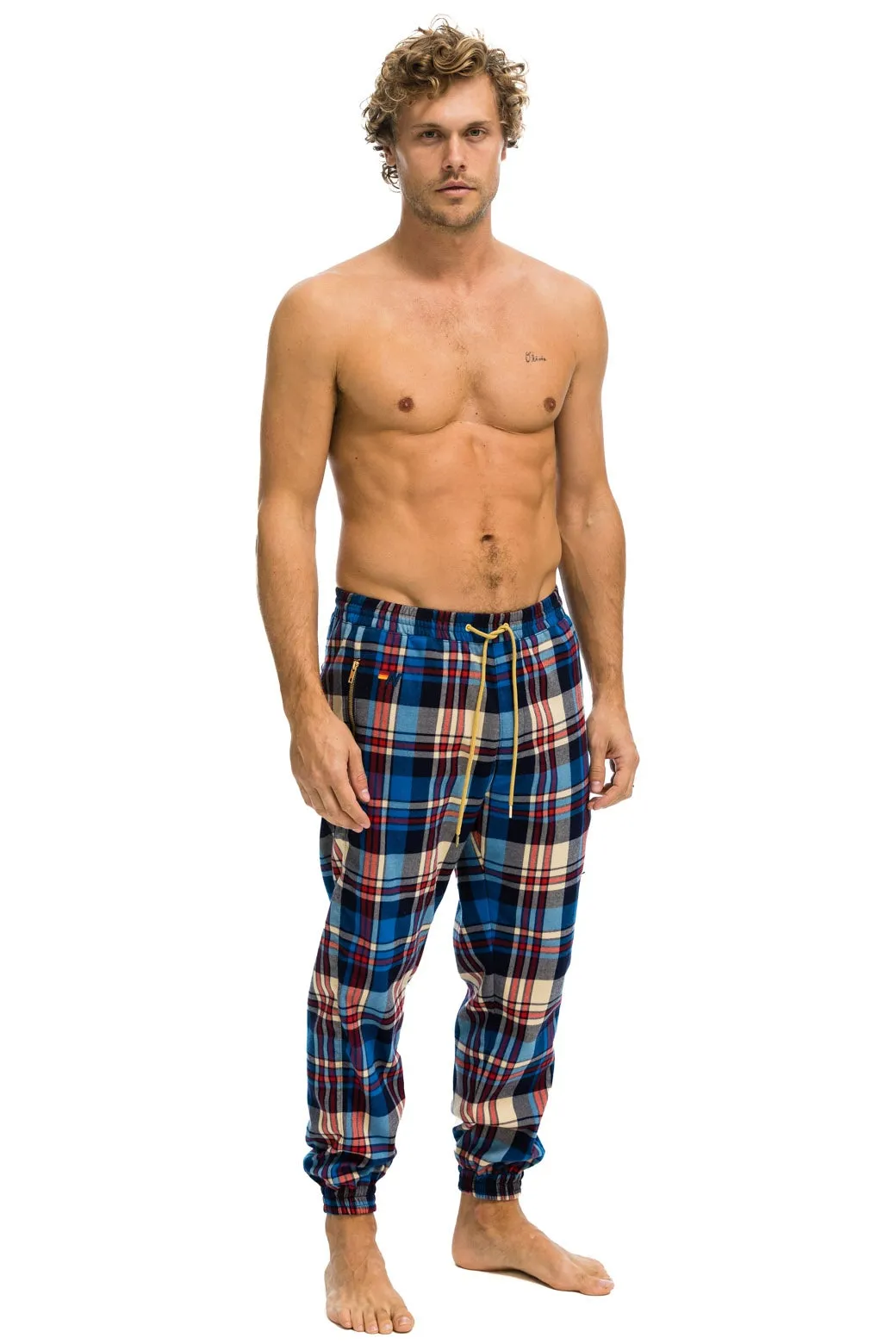 UNISEX PLAID LODGE PANT - PATRIOT PLAID