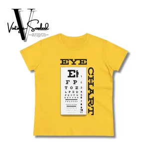 Vintage-Sealed "Eye Chart" Apparel T-Shirts Short Sleeves| Brand New Women's Fashion